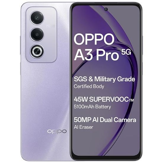 Picture of OPPO A3 Pro 5G (Moonlight Purple, 8GB RAM, 128GB Storage