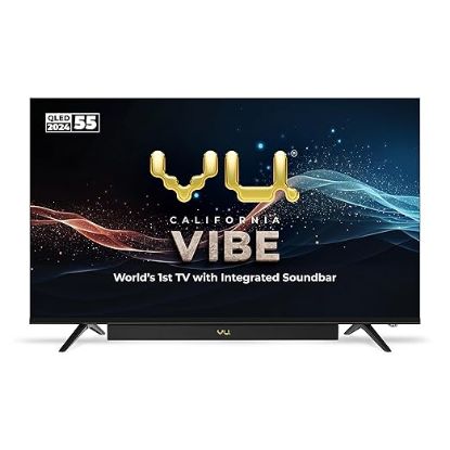 Picture of Vu 139cm (55 inches) Vibe Series QLED 4K Google TV 55VIBE24 (Black)