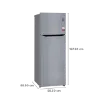 Picture of LG 288 Litres 2 Star Double Door Frost Free Refrigerators With Auto Fridge (GL-S322SPZY, Shiny Steel)
