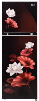 Picture of LG 246L Double Door Refrigerator with Smart Inverter Compressor, Convertible, Multi-Air Flow, Scarlet Lotus, 3 Star